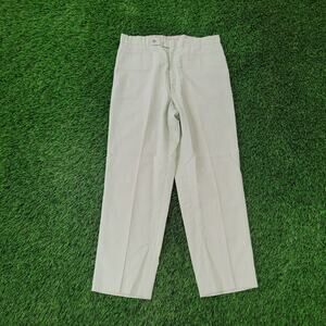 Vintage 80s Pinstripes Pants Womens 8 30x26 Green White USA